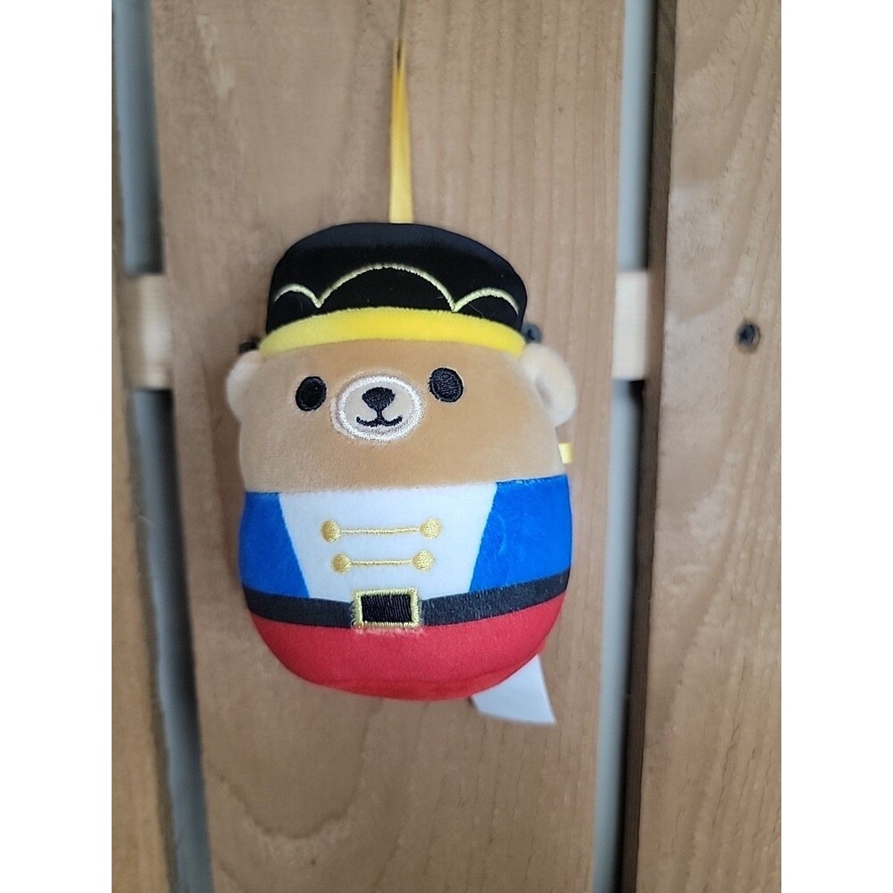 Squishmallows Braven The Bear Christmas Nutcracker 4" Plush Ornament